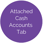 button for attached cash accounts tab help files